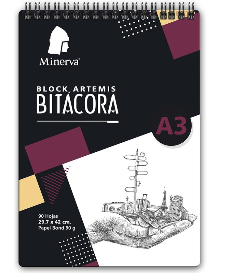Block bitacora anillado A3 90 hojas Minerva