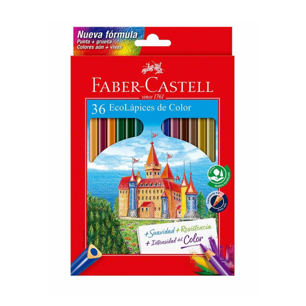 Colores triangulares largos 36 unid Faber Castell