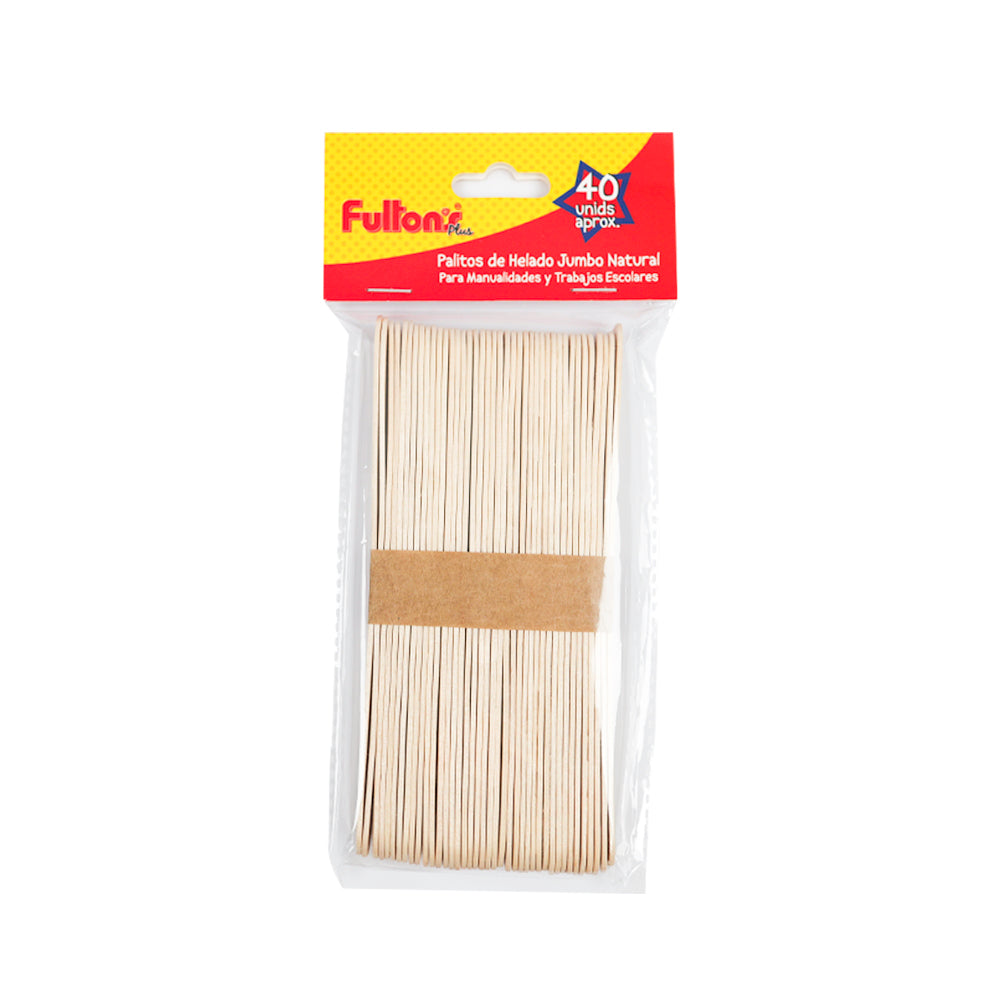 Palito bajalengua color natural x40 und Fultons
