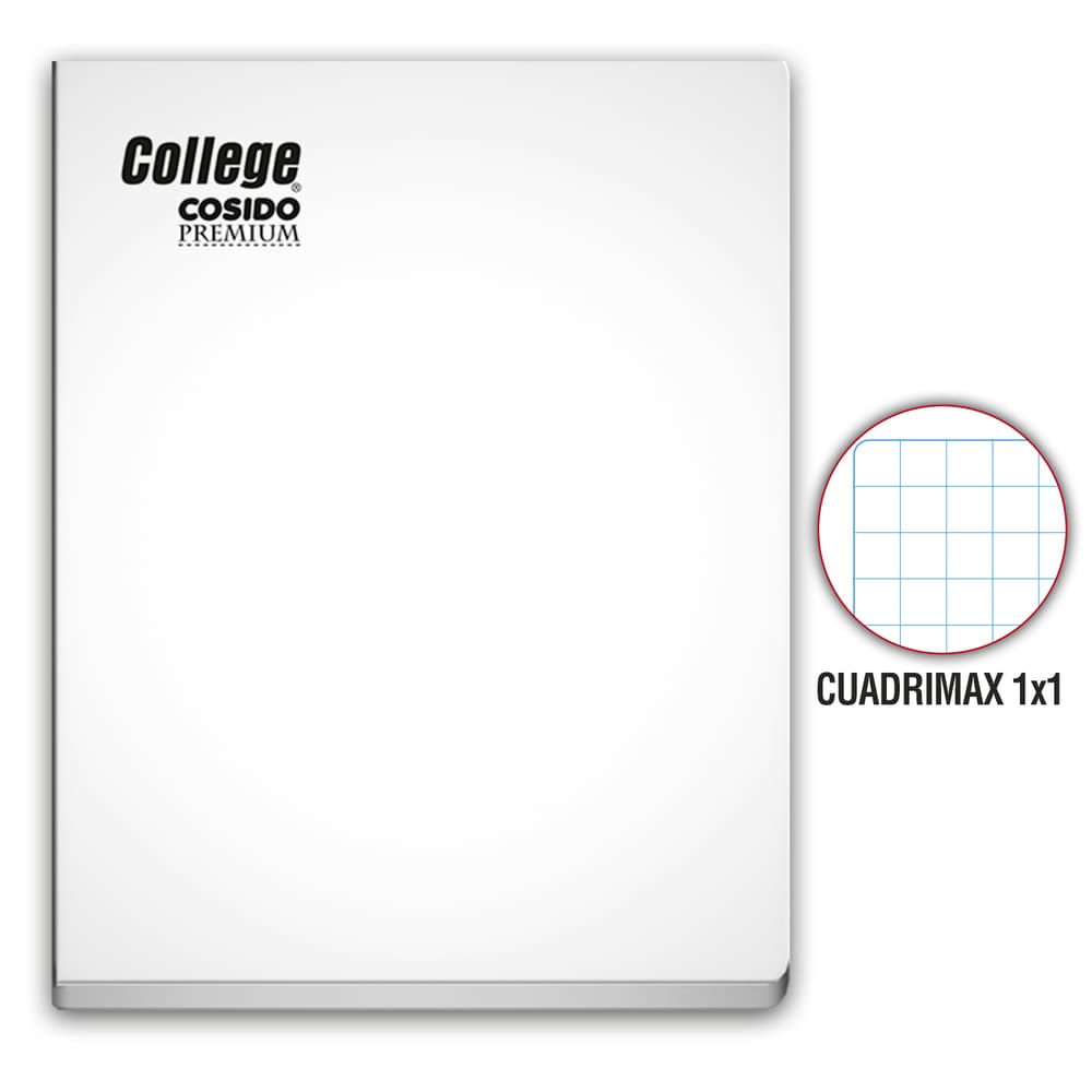 Cuaderno Cosido Cuadrimax 1X1 A4 80 hojas Blanco College