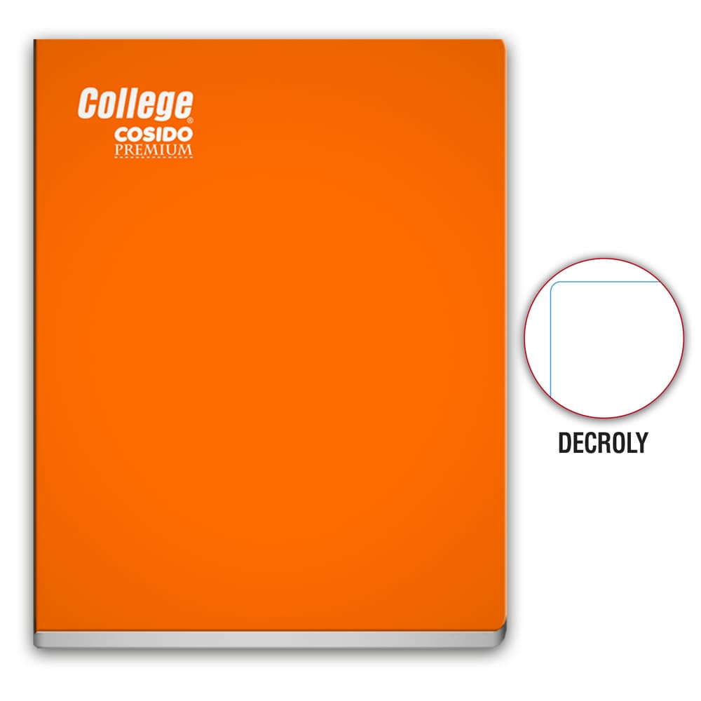 Cuaderno Cosido Decroly 80 hojas A4 Naranja College