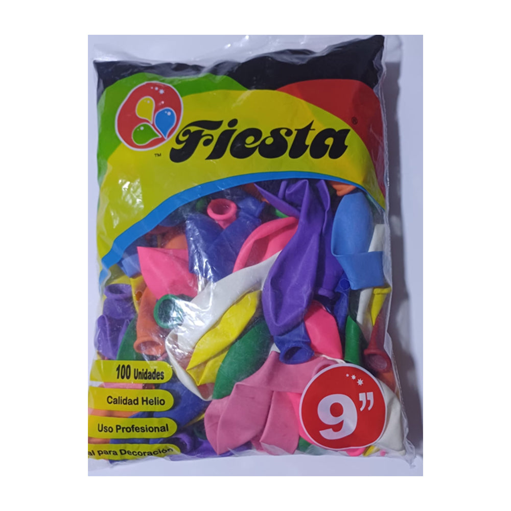 Globo #9 Bolsa X 100 unidades Surtido Fiesta