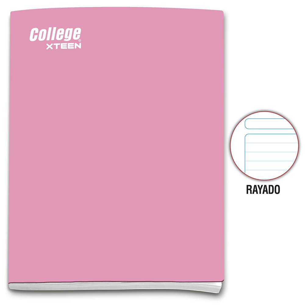 Cuaderno engrapado rayado A4x80 hojas x teen College