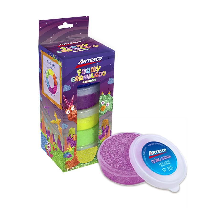 Cerámica granulada neón x 20 gr x 6 colores Artesco