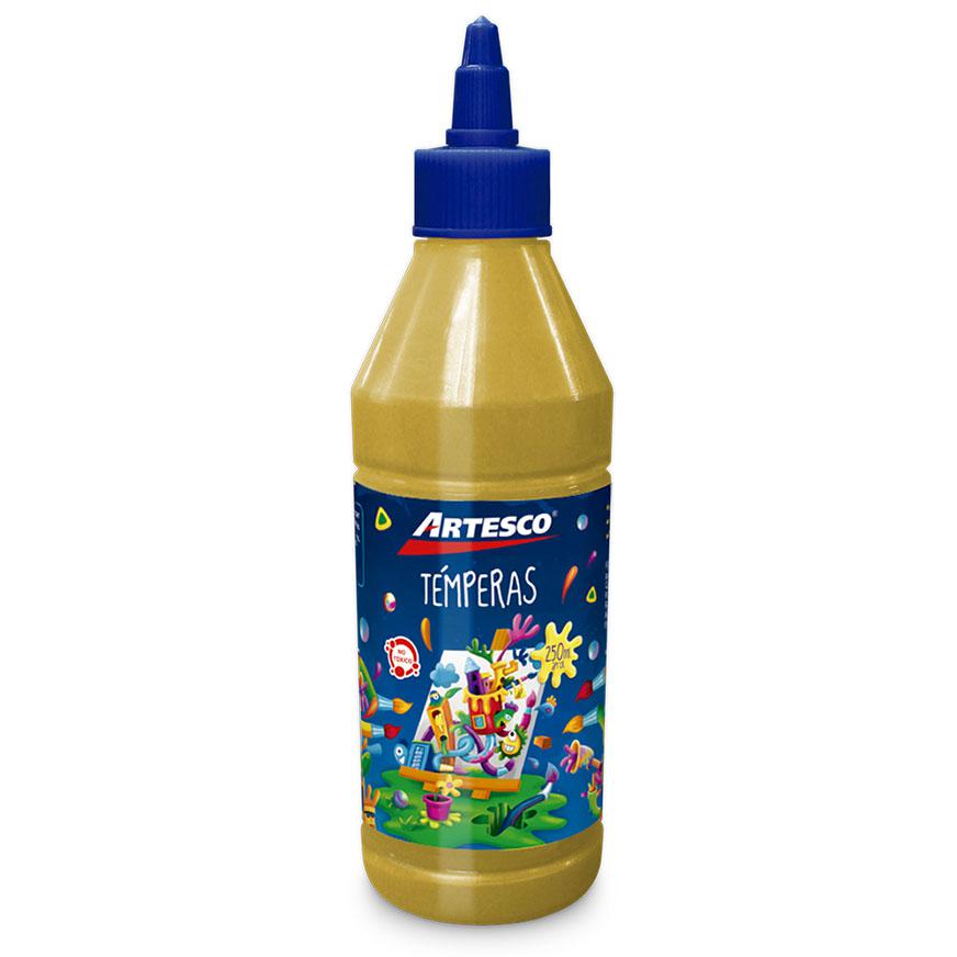 Témpera metálica dorado 250 ml Artesco