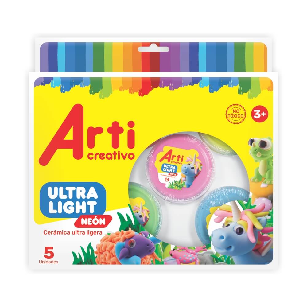 Cerámica ultra light x 5 unidades colores neón Arti Creativo