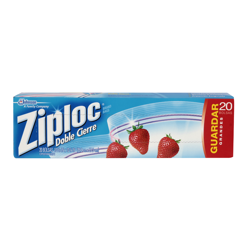 Bolsas guardar grande 26.8x27.3cm x 20 und ziploc