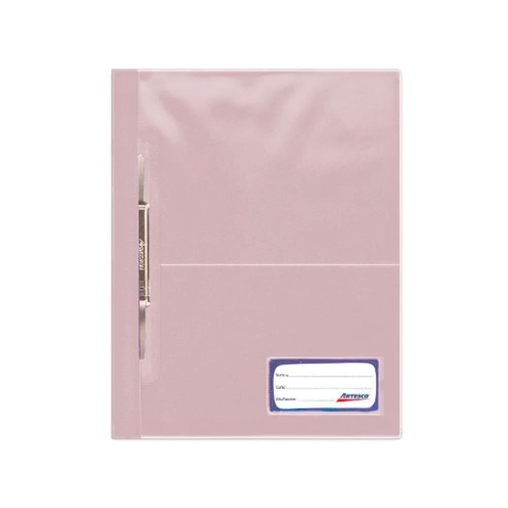Folder tapa transparente A4 con fastener color lila Artesco