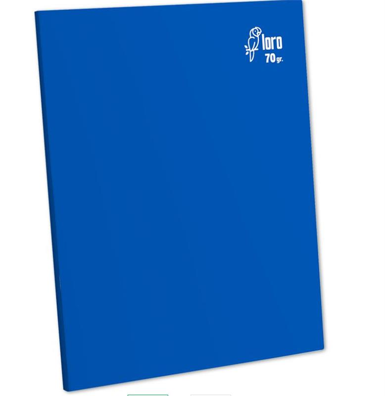 Cuaderno engrapado rayado A4 80 hojas Azul Loro