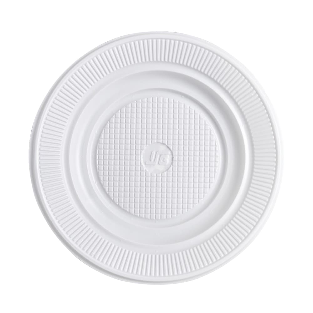 Plato descartable plástico blanco #18 x 25 und ISG