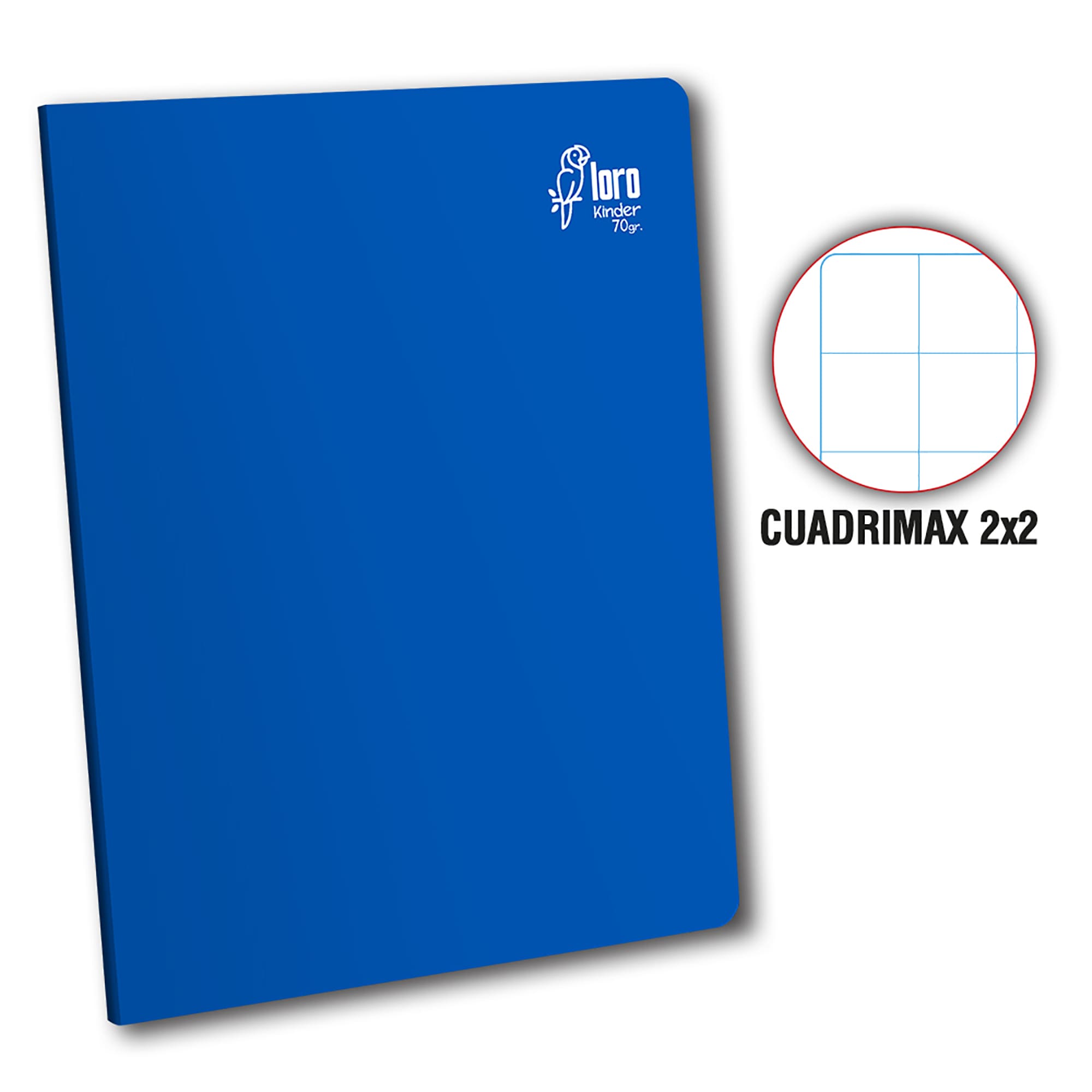 Cuaderno cuadrimax 2 x 2 A4 x 80 hojas azul Loro