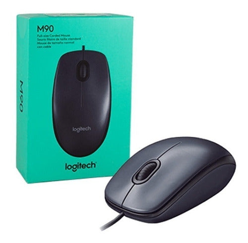 Mouse óptico logitech M90 black