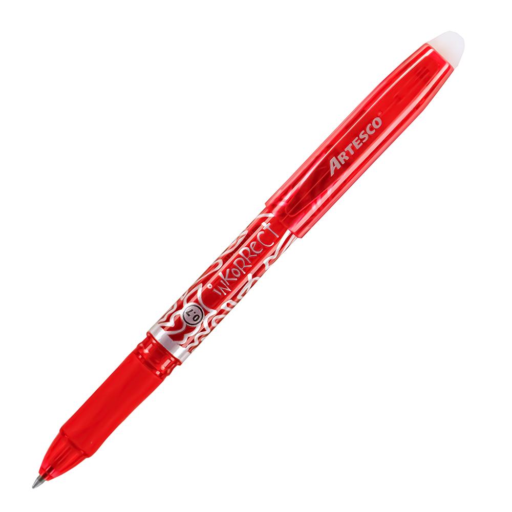 Lapicero borrable rojo inkorrect 0.7 mm artesco