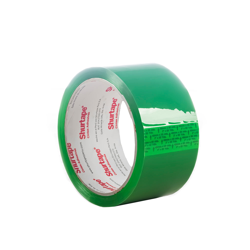 Cinta de embalaje verde 2 x 55 yardas (a 45) Shurtape