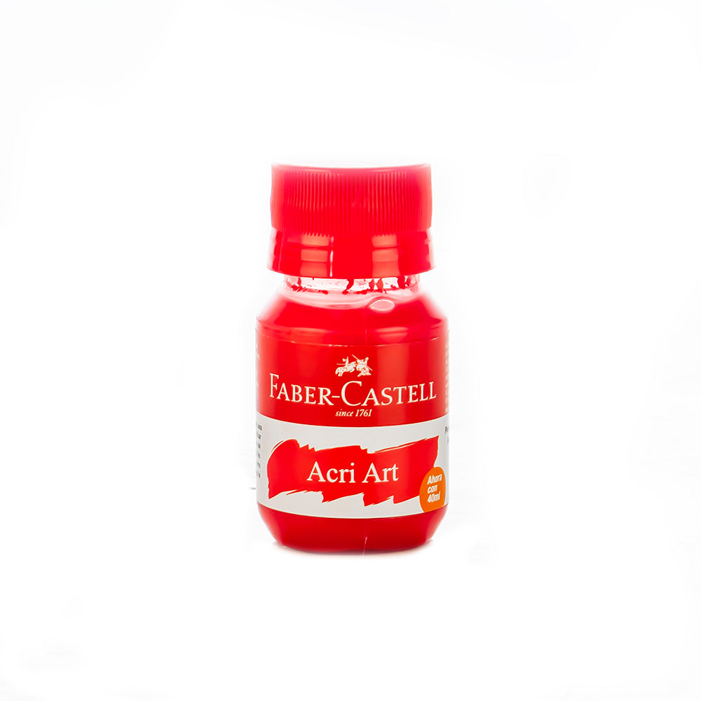 Pintura acrílica brillante rojo 30 ml Faber Castell