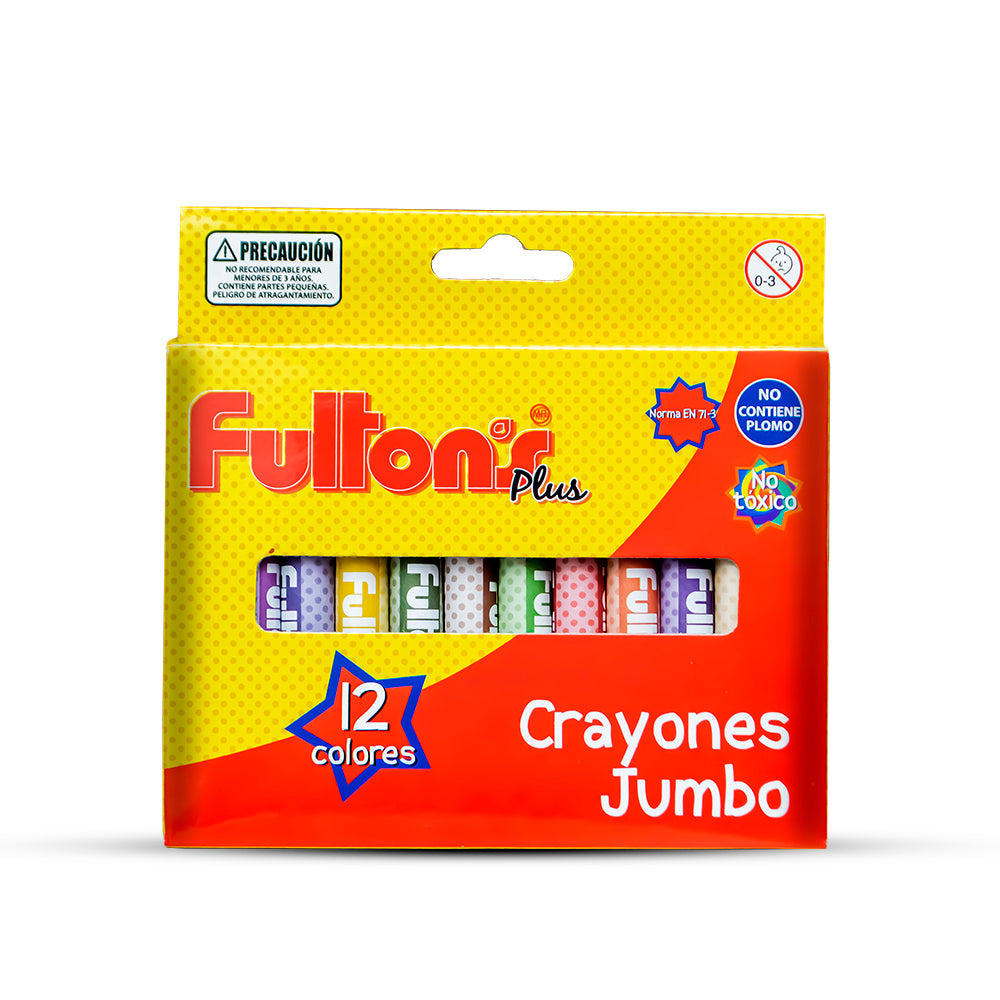 Crayones jumbo x 12 unidades Fultons