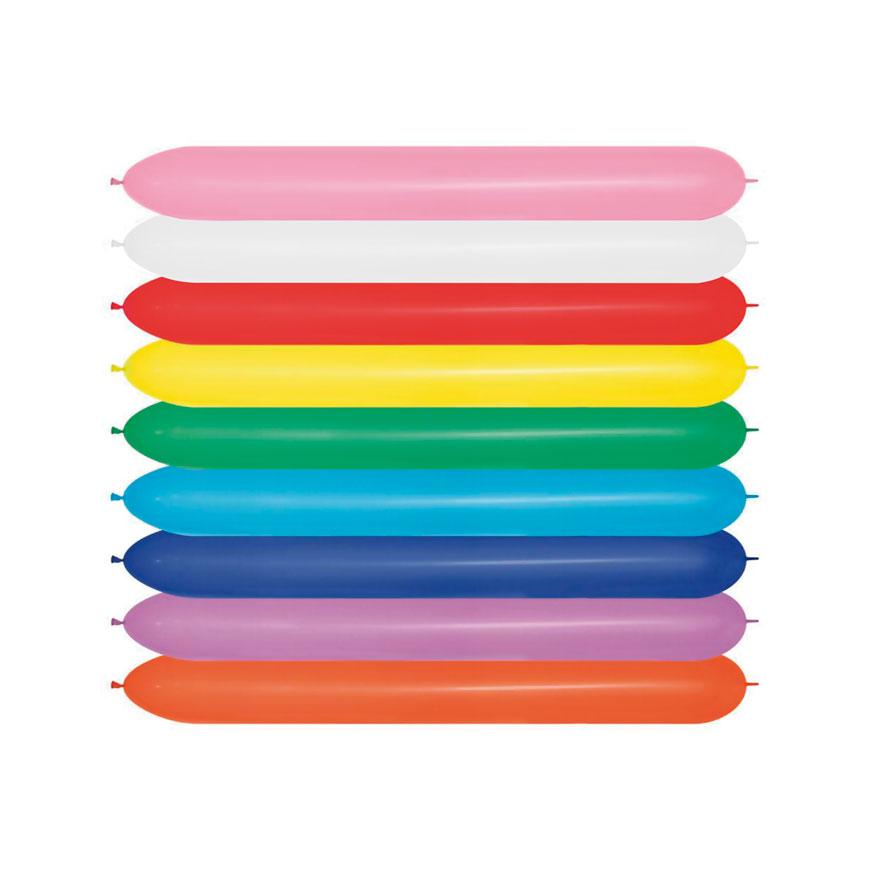 Globo pencil colores surtidos bolsa x 100 unidades Payaso