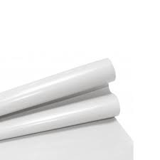 Papel lustre color blanco rollo x 1 unidad