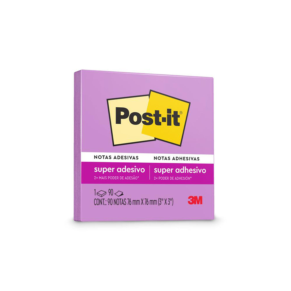 Notas adhesivas 3x3 pulgadas 90 hojas iris 654 super sticky Post it