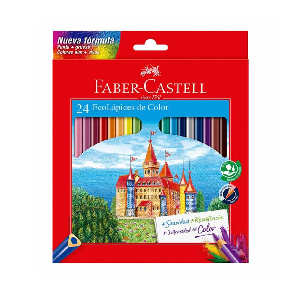 Colores triangulares largos 24 und Faber Castell