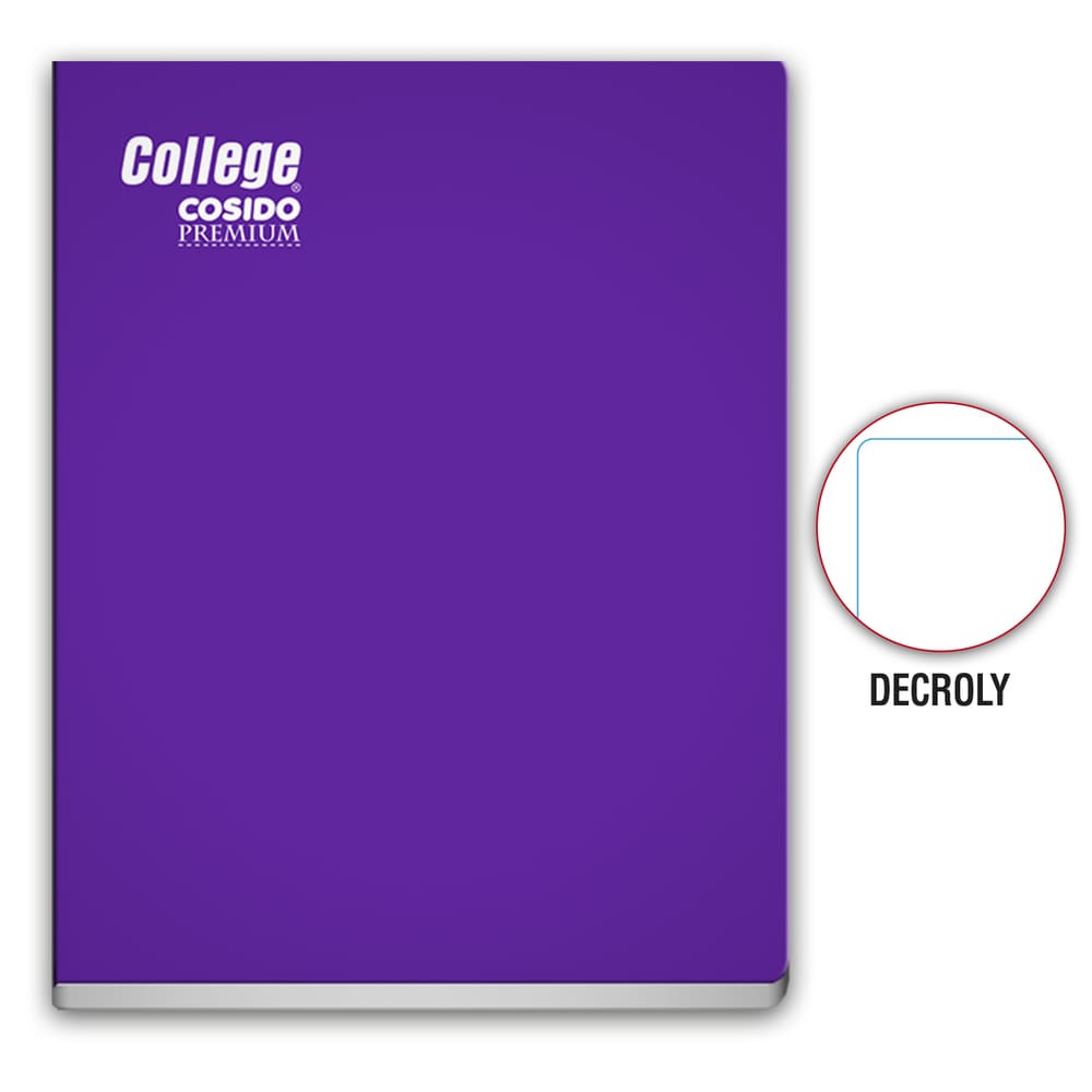 Cuaderno Cosido Decroly 80 hojas A4 Morado College