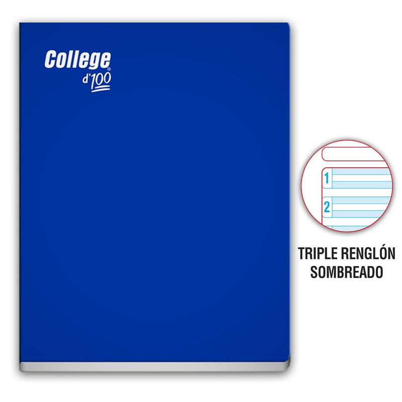 Cuadernos Triple Renglón A4