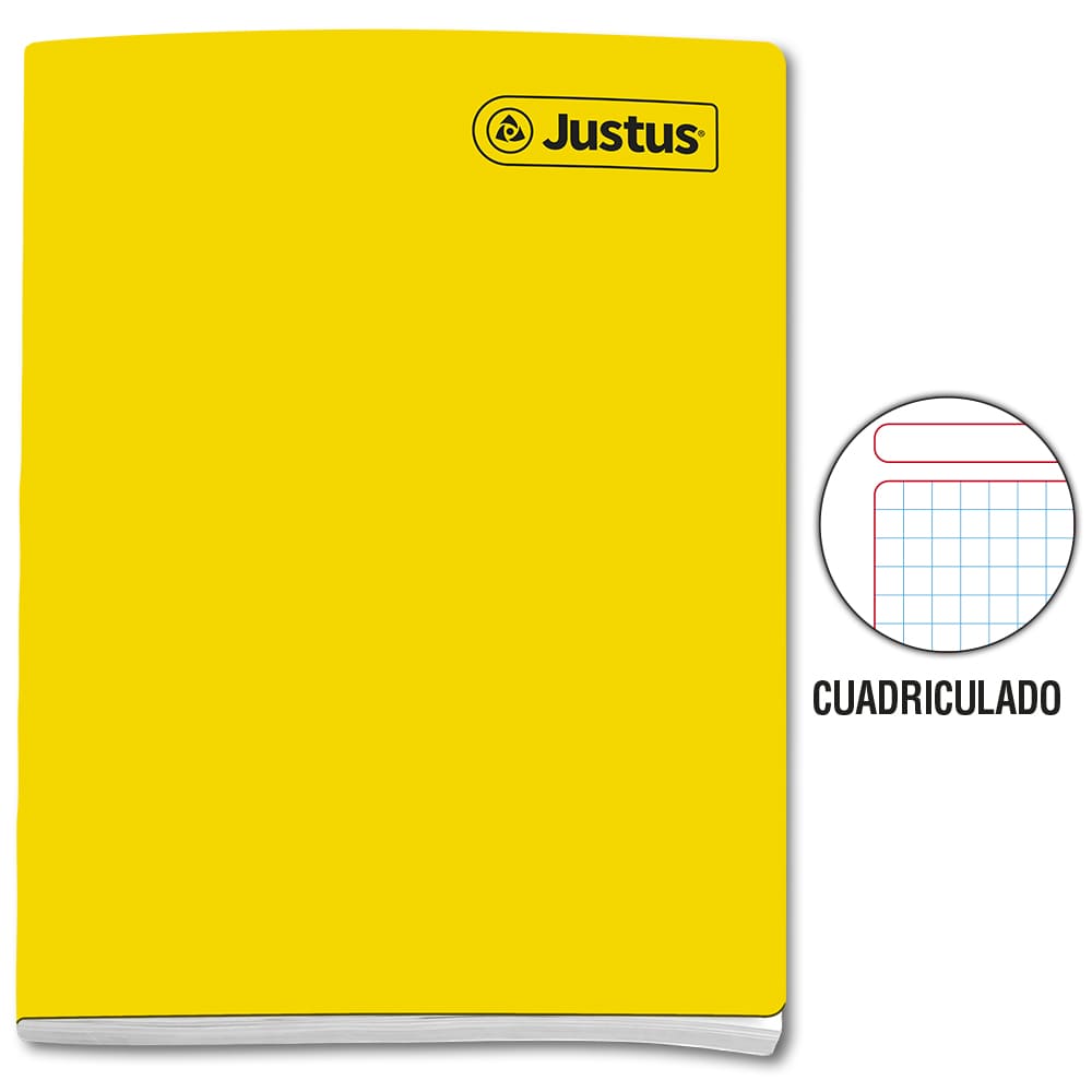 Cuaderno engrapado cuadriculado A4x80 hojas solido Justus