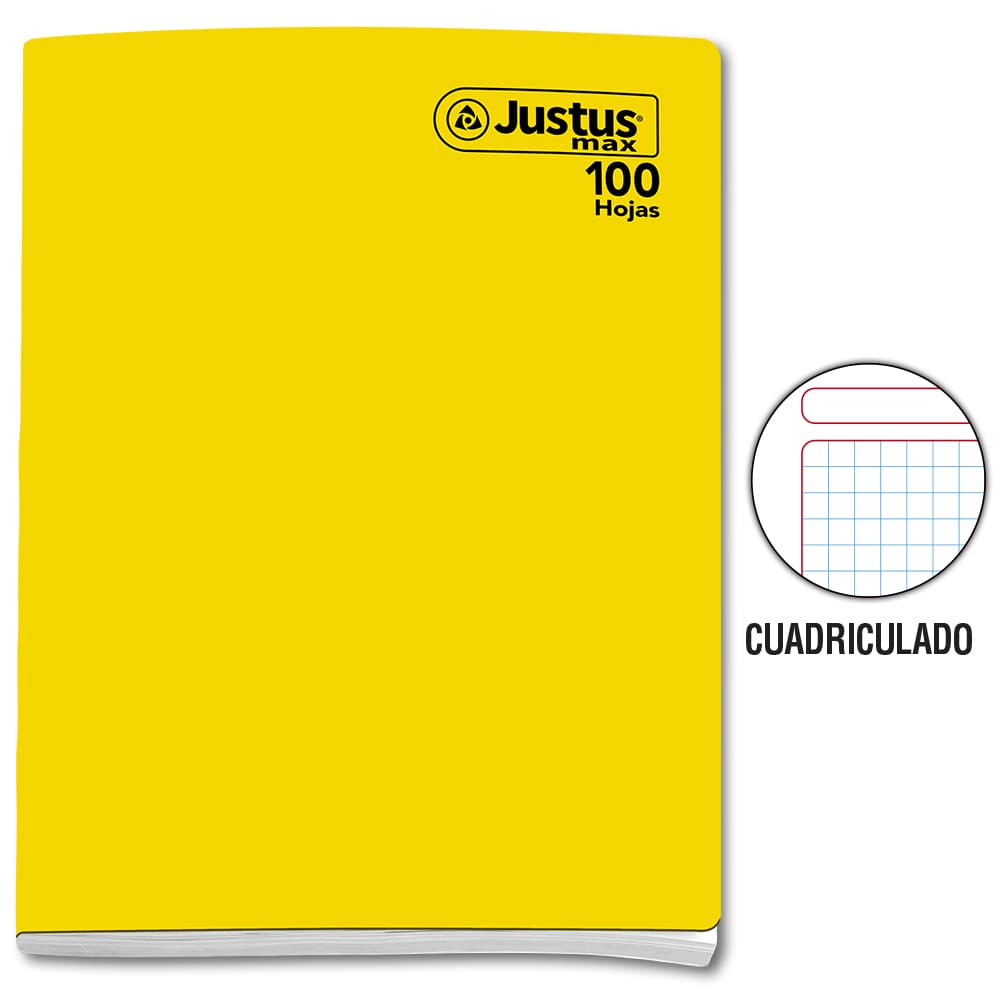 Cuaderno engrapado cuadriculado A4x100 hojas  Justus Max