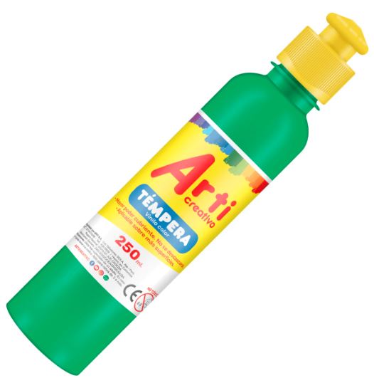 Témpera verde 250 ml Arti Creativo