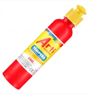 Témpera roja 250 ml Arti Creativo