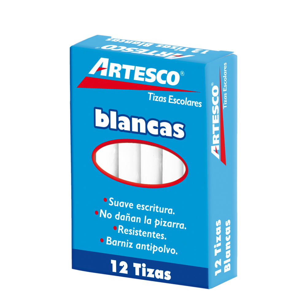 Tizas blancas x 12 unidades Artesco