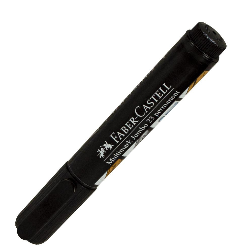 Plumón permanente punta redonda negro 23 Faber Castell