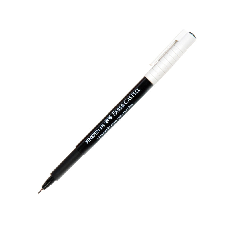 Rotulador punta fina 0.4 negro 499 finepen faber castell