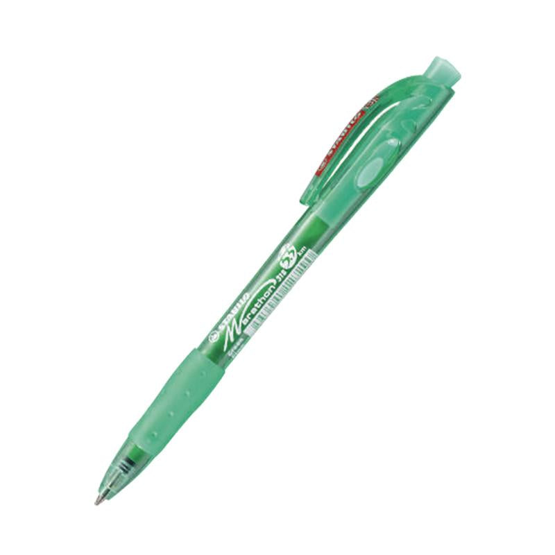 Lapicero verde marathon f retráctil 0.38 mm stabilo