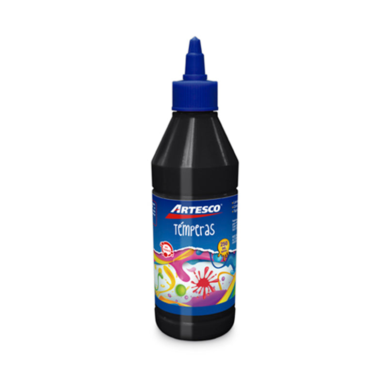 Témpera negro 250 ml Artesco