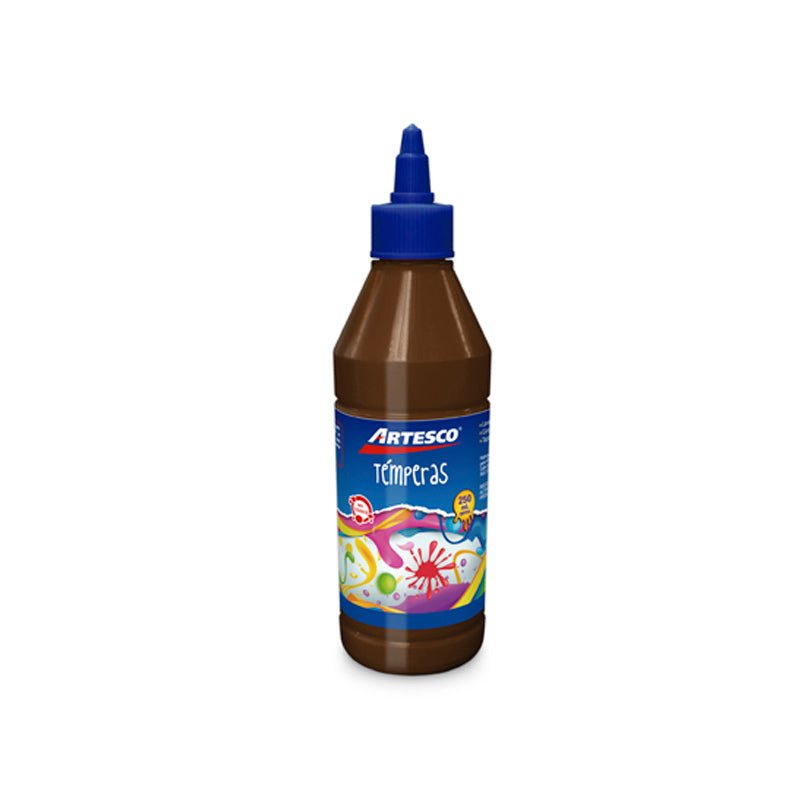 Témpera marrón 250 ml Artesco