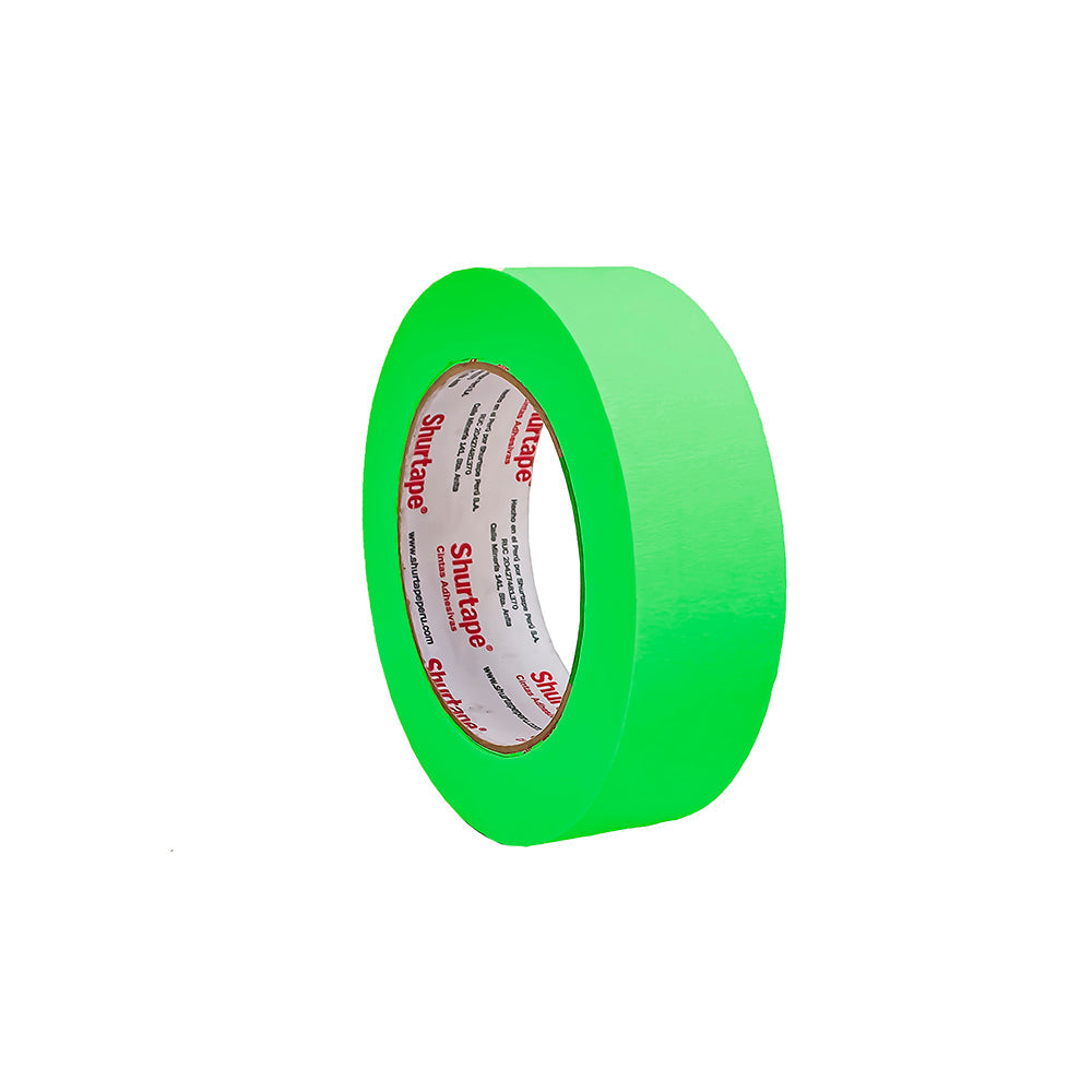 Cinta masking tape verde neón 2 x 15 yd Shurtape