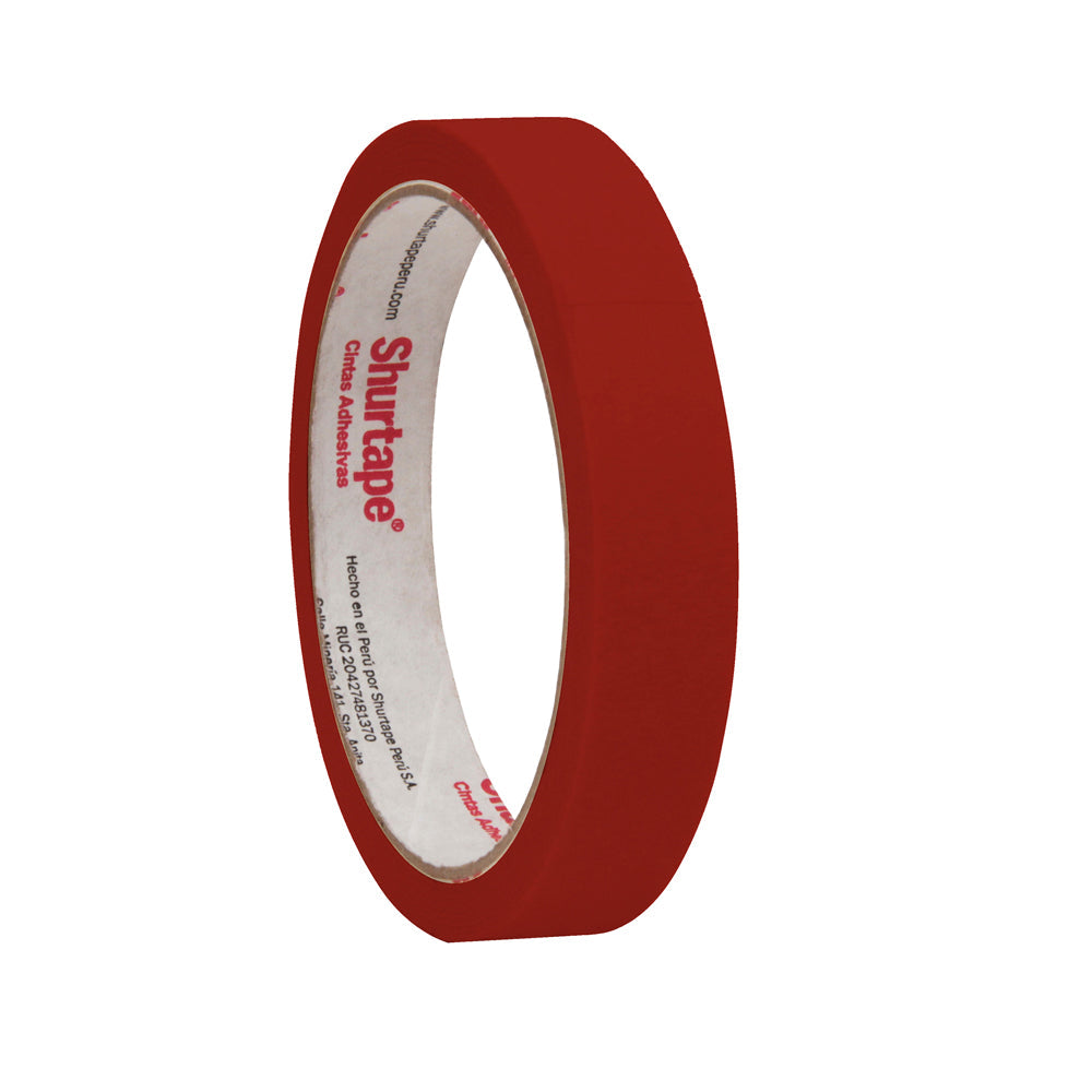 Cinta masking tape rojo 3/4 x 15 yd Shurtape