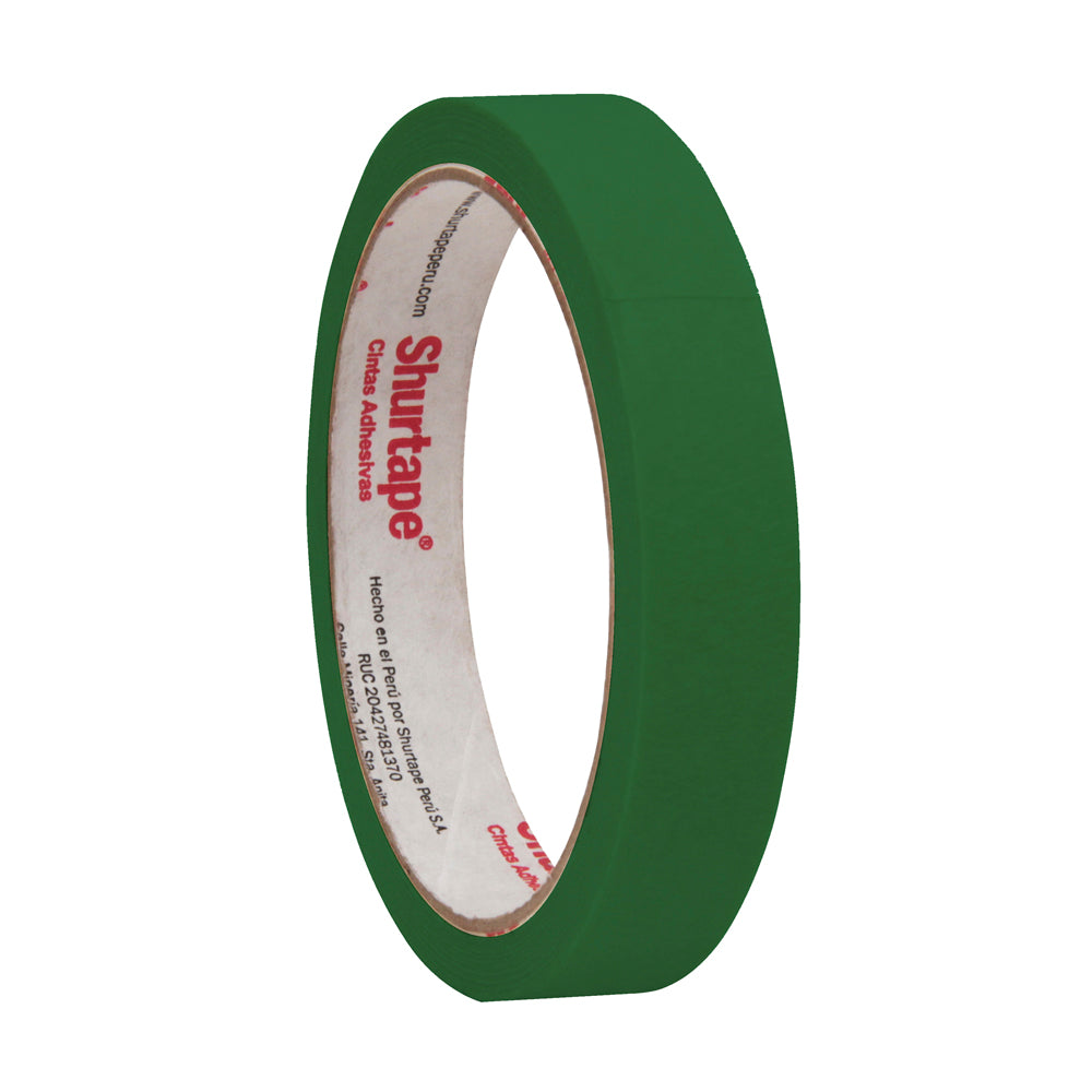 Cinta masking tape verde oscuro 3/4 x 15 yd Shurtape