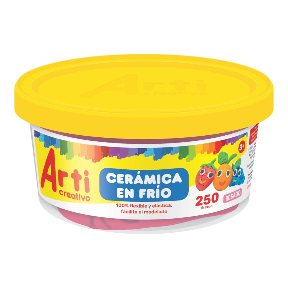 Cerámica en frío pote 250 gr rosado Arti Creativo