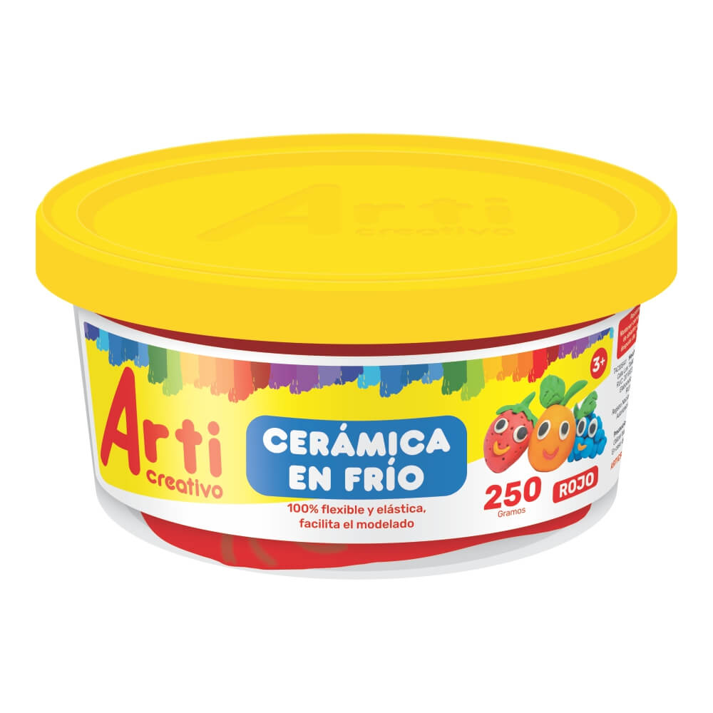 Cerámica en frío pote 250 gr rojo Arti Creativo