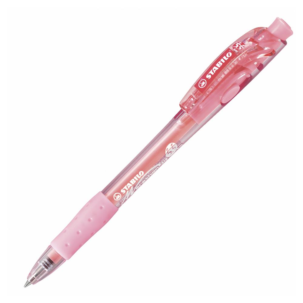 Lapicero rosado marathon f retráctil 0.38 mm stabilo