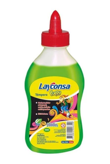 Tempera Neon Verde 250ml Layconsa