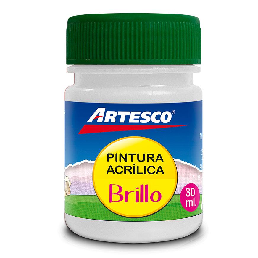 Pintura acrílica brillante 30ml blanco Artesco