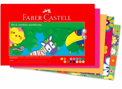 Block de cartulina plastificada x 18 hojas Faber Castell