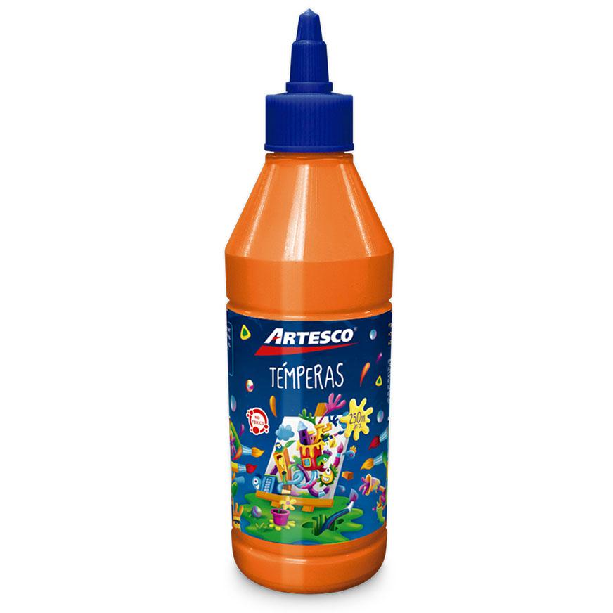 Témpera naranja 250ml Artesco