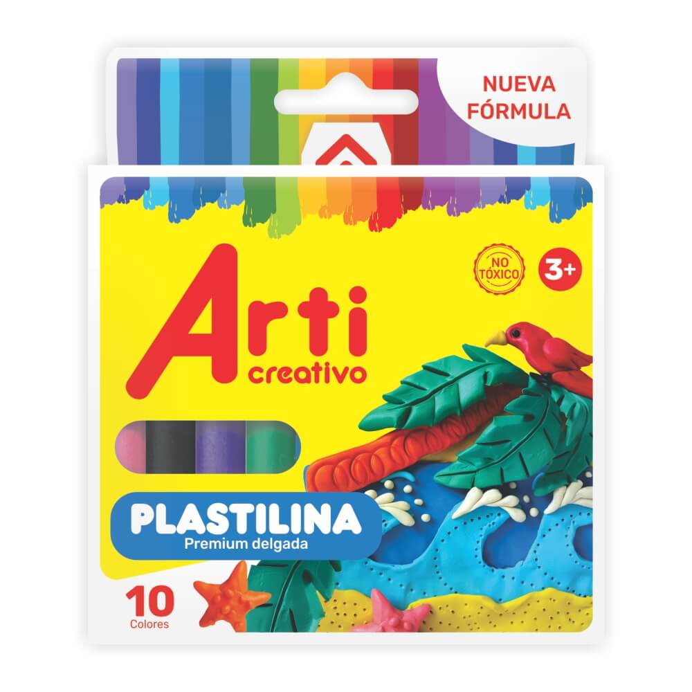 Plastilina delgada premium x 10 unidades Arti Creativo