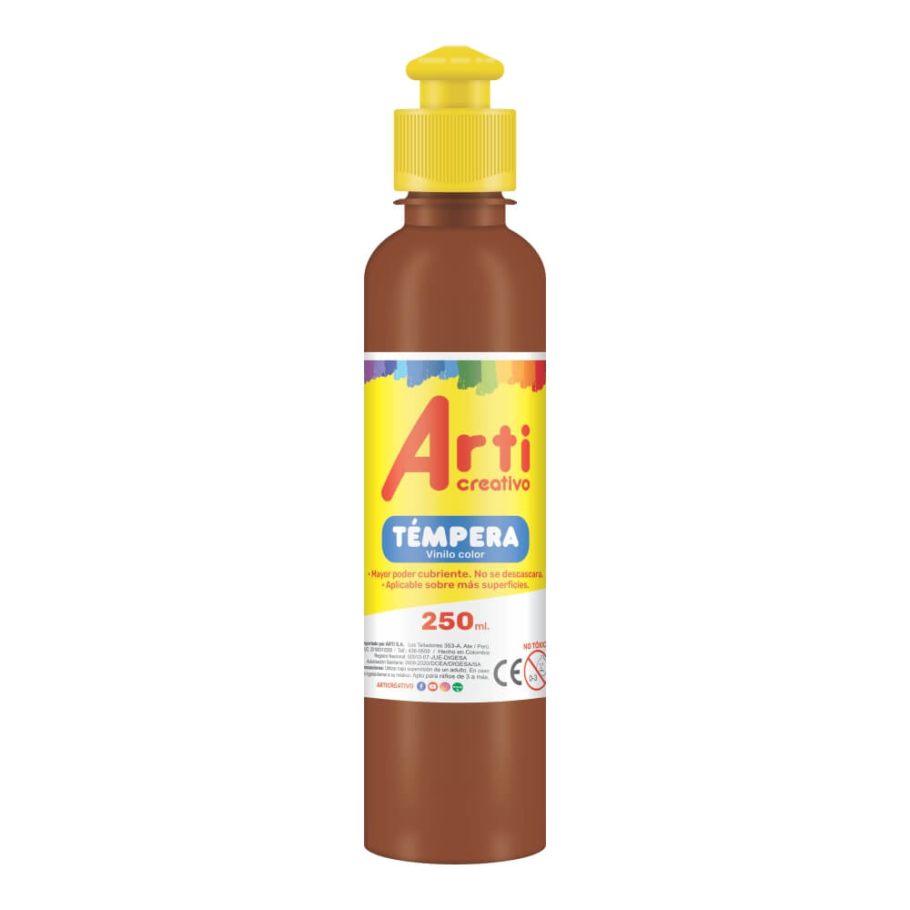 Témpera marrón 250 ml Arti Creativo