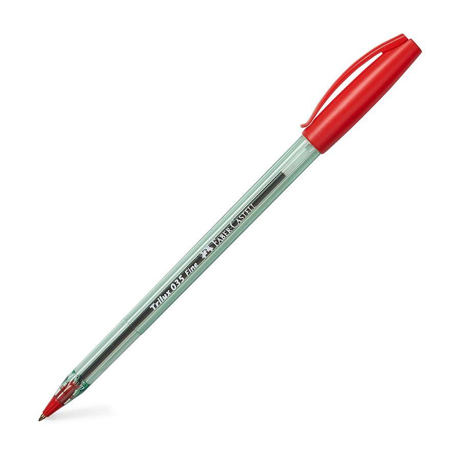 Lapicero rojo 035-F 0.8 mm trilux Faber Castell