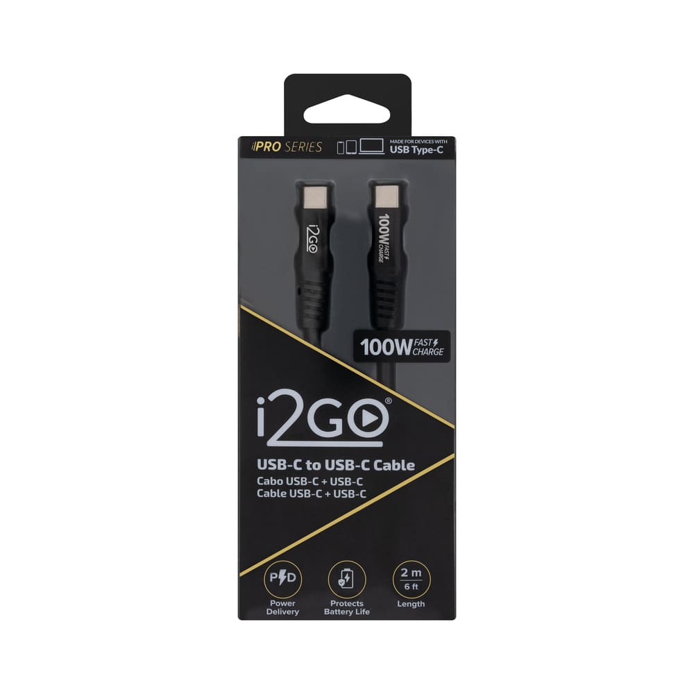 Cable de carga USB C a USB C 100w I2go